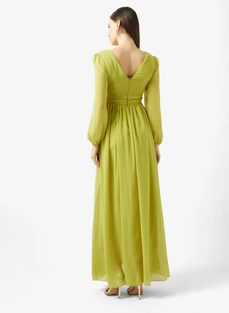 Ella Limited Edition A-line Dress With Waist Embroidery